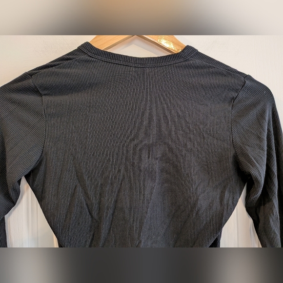 SKIMS Soft Lounge Ribbed Modal Cardigan Onyx Black Stretchy Casual Size XXS - Picture 11 of 15